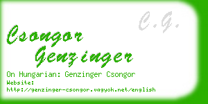 csongor genzinger business card